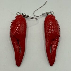 Crawfish Handmade Earrings Red Resin Halloween Christmas Gifts‎ Gag Gifts Boho